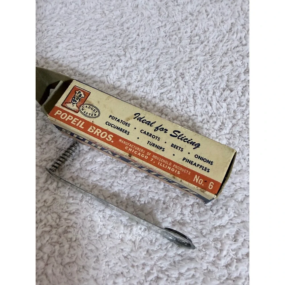 Vintage Popeil Bros Gadget-Master Spiral Slicer No 6 Chicago Kitchen Tool Box
